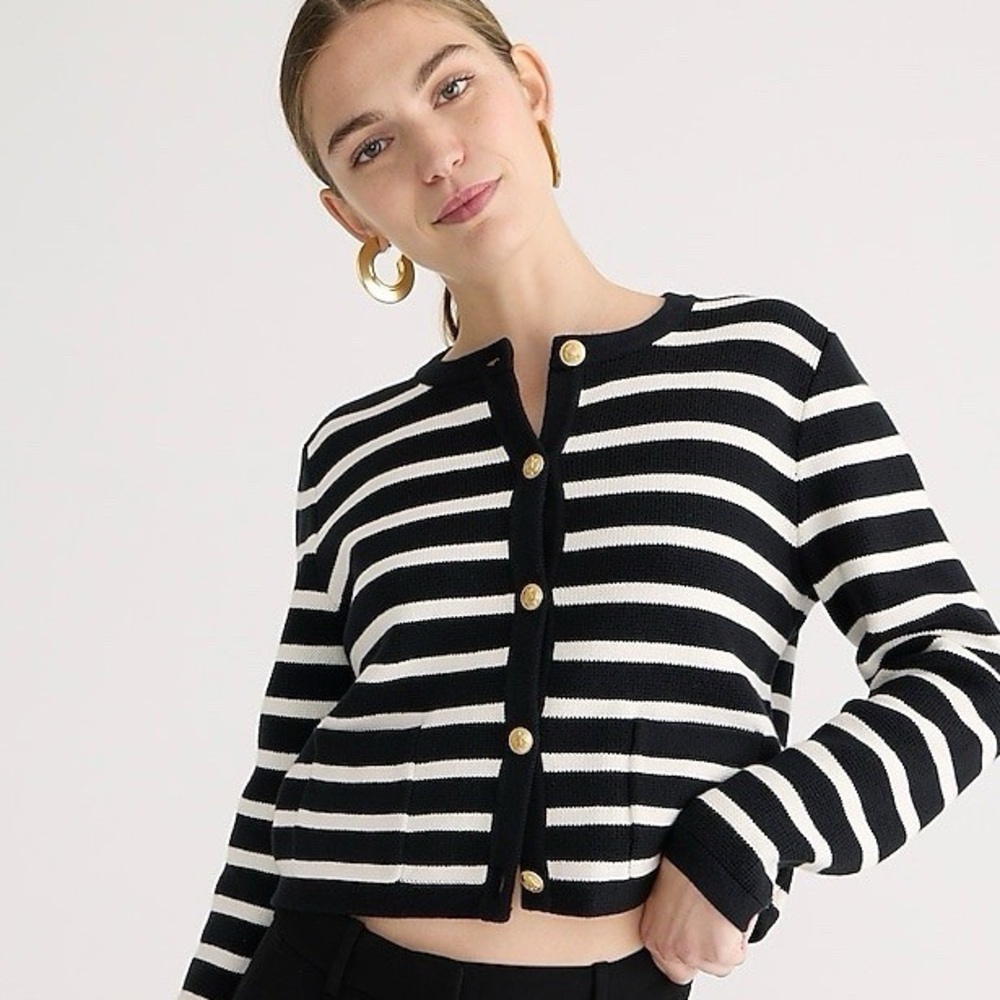 J. Crew Emilie Relaxed Lady Jacket in Stripe
